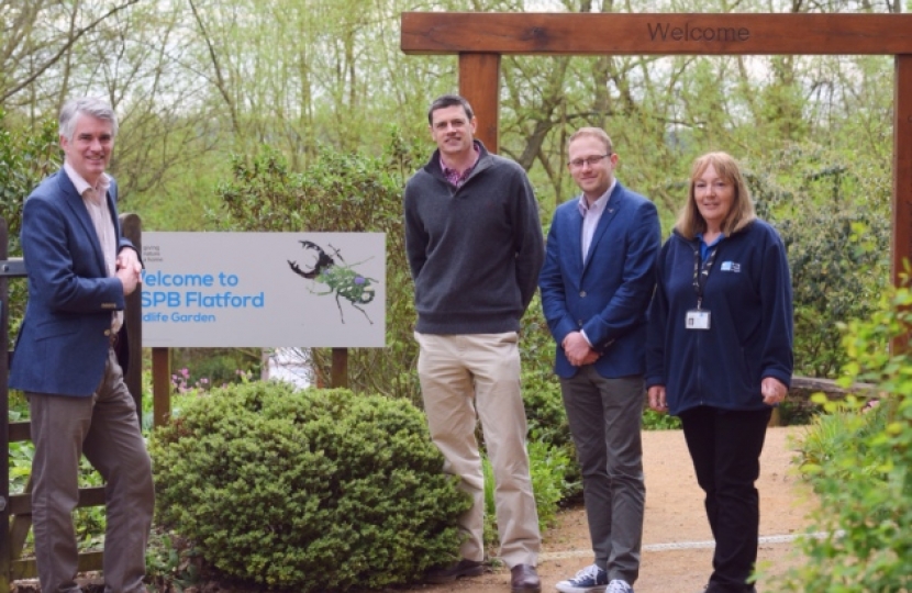 James Cartlidge Conservative Candidate at Flatford Wildlife Garden 