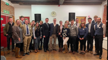 James Cartlidge, MP and Will Quince, MP with Hadleigh Young Farmers at our recent Cheese and Wine Fundraiser